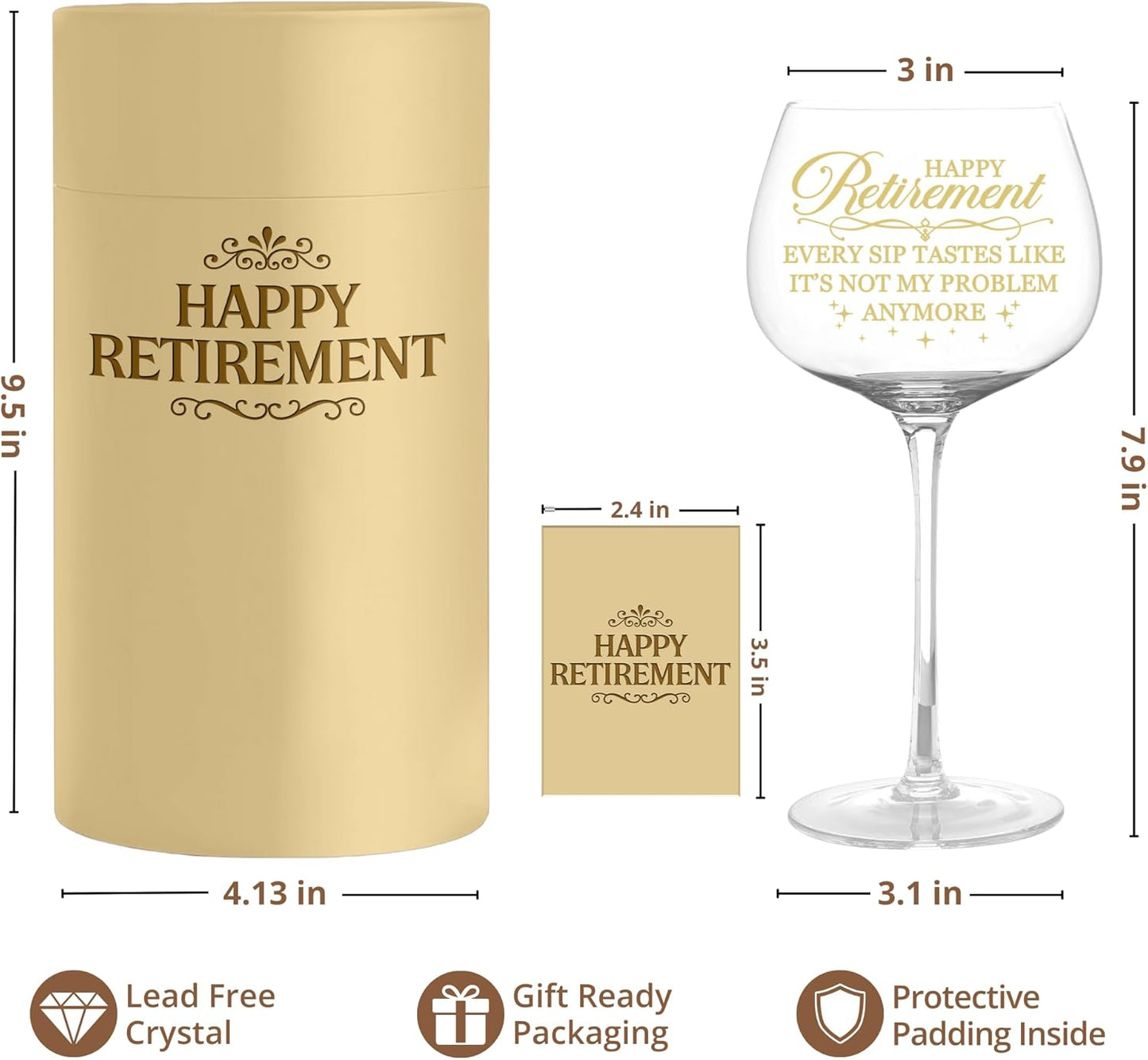Retirement Gifts for Men Women 2026 - Retirement Wine Glass 16 Oz Gift for Men Woman - Mens Retirement Gifts, Farewell Goodbye Gifts, Retired Gifts for Coworkers Men Women Boss Teacher Friend Dad