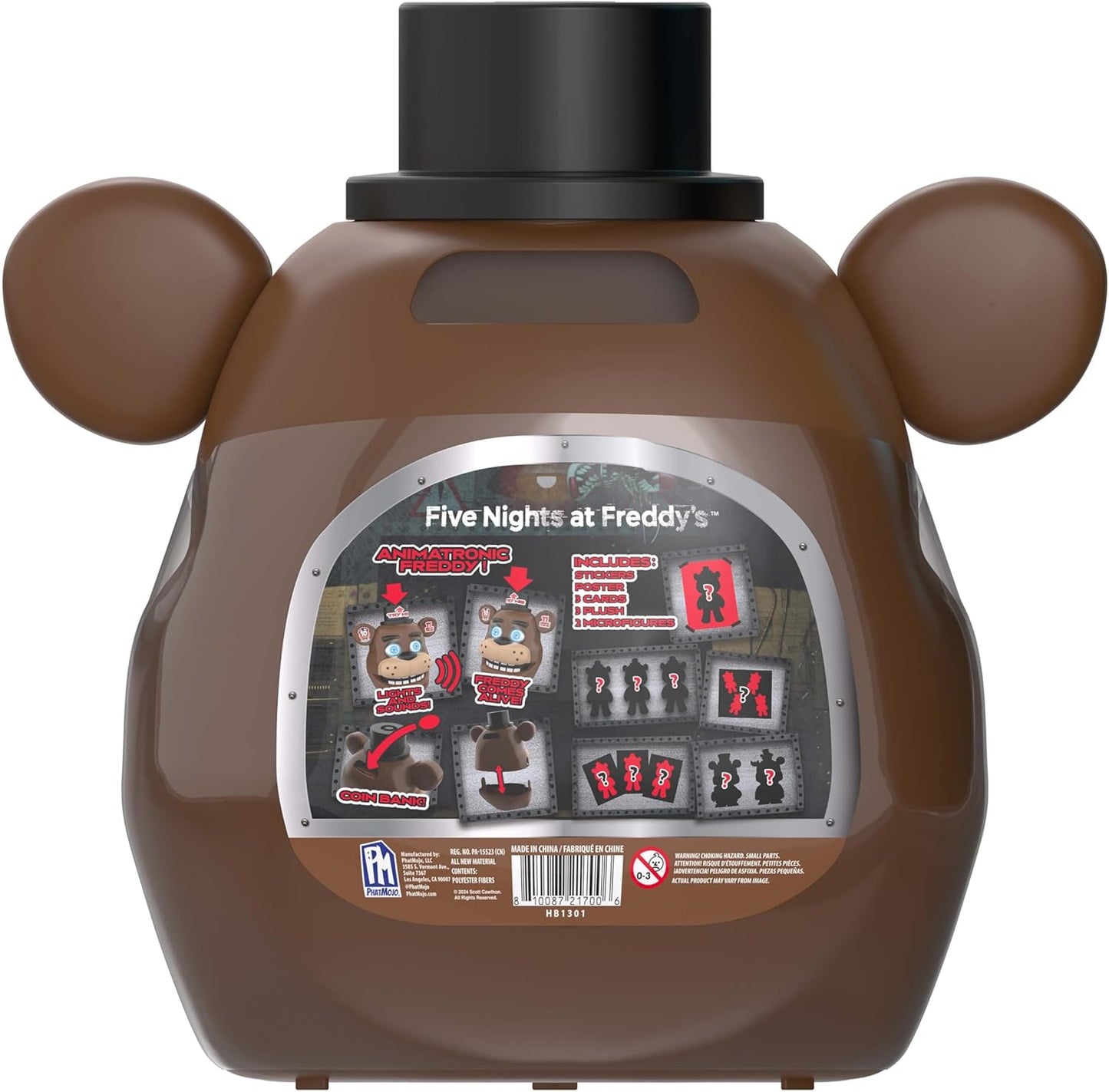PhatMojo Five Nights at Freddy's Freddy Fazbear Animatronic Bundle - 11 Items with Blinking Eyes, Lights & Sounds
