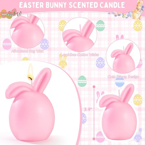 Frerdui Easter Gifts for Women & Teens, Prefilled Easter Basket Stuffers Essentials for Adults & Teen Girls with Bunny Glass Cup, Scented Candle, Socks & Bracelets