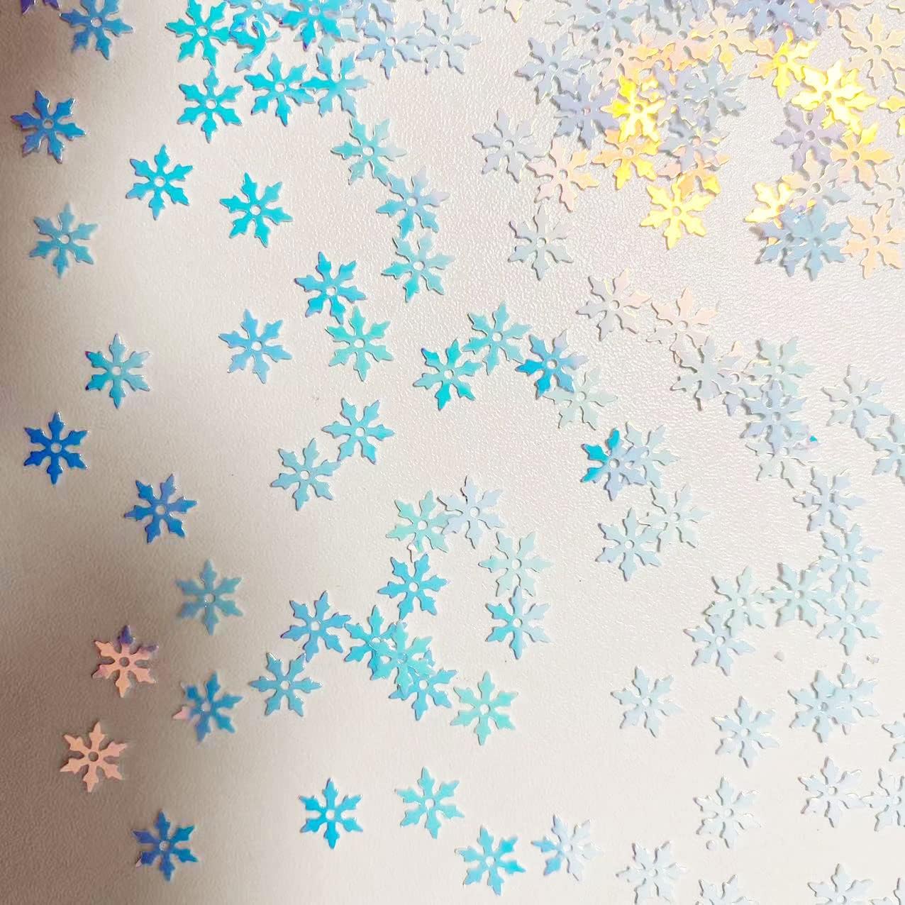 Skiennix Snowflakes Party Glitter - 2000 Pieces of PVC Confetti for Christmas & Winter Decor