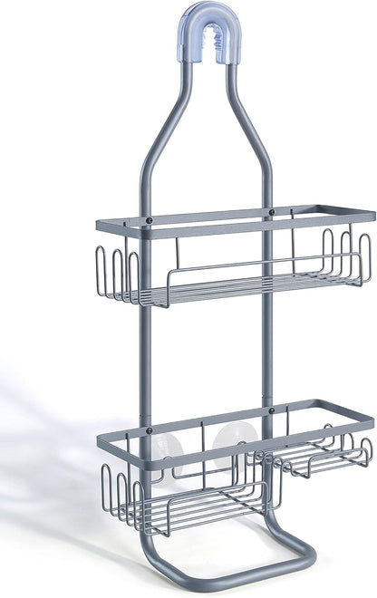 SunnyPoint Shower Head Caddy Organizer - Sturdy Tubing Structure | Standard Size, Grey