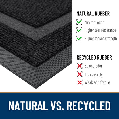 OLANLY Waterproof Front Door Mat - All-Season, Fade Resistant, Easy Clean | 23.5x15.5, Black
