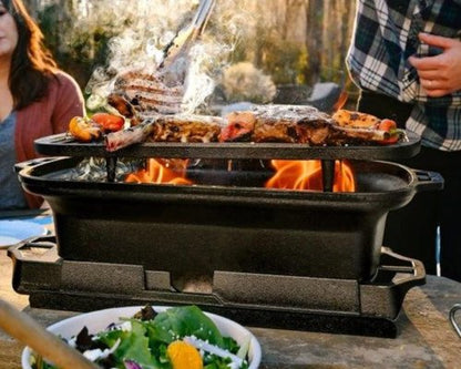 Lodge Cast Iron Grill - Durable Sportsman's Pro Design for Perfect Outdoor Cooking