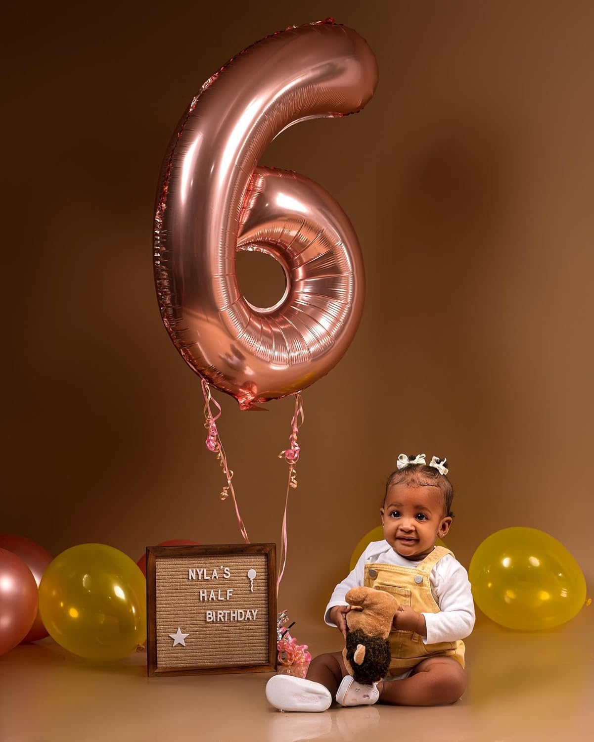 Rose Gold Number 11 Balloon - 40 Inch 11th Birthday Decorations for Girls & Boys