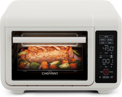 Chefman Air Fryer Toaster Oven - Versatile 4-Slice Countertop Oven for Quick & Healthy Meals - Ivory