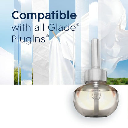 Glade PlugIns Refills Air Freshener, Scented and Essential Oils for Home and Bathroom, Clean Linen, 6.7 Fl Oz, 10 Count