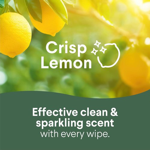 Clorox Disinfecting Cleaning Wipes - Bleach-Free Fresh Lemon Scent | 75 Count, Pack of 4 for Allergy Season