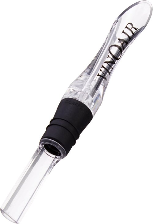 Cork Pops Clear Giovanni VinOair Wine Aerator and Non Drip Spout, 5.75