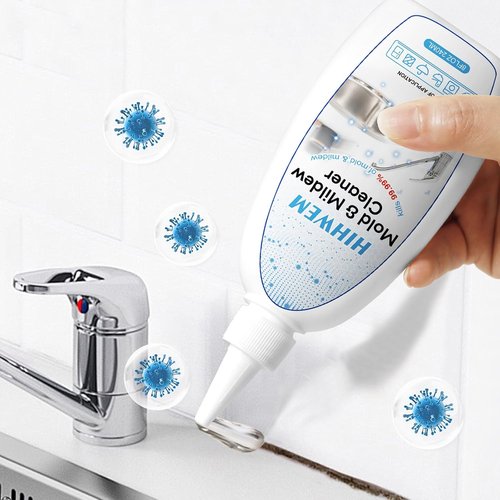 HIHWEM Mold & Mildew Remover Gel - Powerful Stain Cleaner for Washing Machines & Grout - 8 fl. oz.