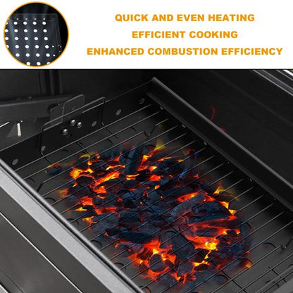 15-28 Inches Stretchable Charcoal Tray Replacement Parts for Chargriller PS9900 2190, 6500, 6800, 8500, Pit Boss Memphis I, Expert 24, High-Temperature Grill Charcoal Basket Pan for Smoke Hollow 47183T-21