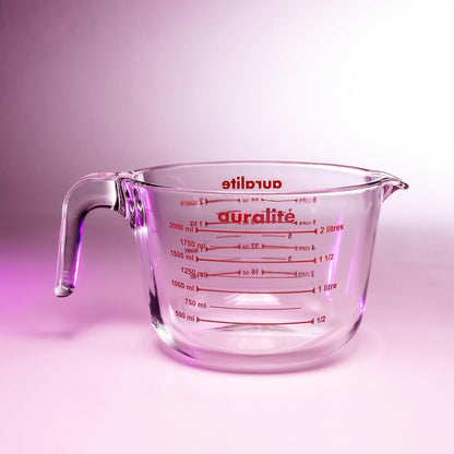 Auralite 8-Cup Borosilicate Glass Measuring Cup - 2 Quart with Lid for Precision Baking & Cooking