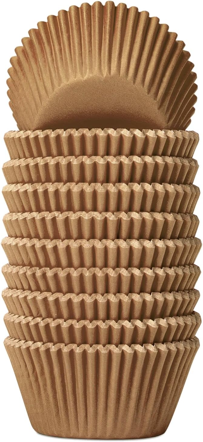 Regine Switzerland Cupcake Liners - Natural Baking Cups for Muffins | 200 Pack