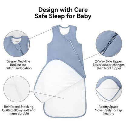BubblePanda Rayon Made from Bamboo Sleep Sack 18-24 Months 1.0 Tog Soft Toddler Sleeping Sack 2t for Babies 2-Way Zipper Baby Wearable Blanket