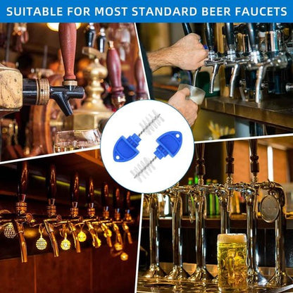 20 Pack Beer Tap Plug Brush for Faucet Draft Beer Tap Plugs Brush Beer Tap Cleaning Brush Beer Faucet Brush Cap Cover Kit Keg Tap Beer Tap Plugs with Brushes Faucet Soother Sanitary Covers (Blue)