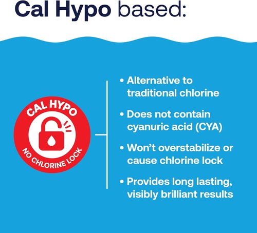 HTH 52035 Swimming Pool Shock - Advanced Cal Hypo Formula for Effective Pool Care | 1 lb