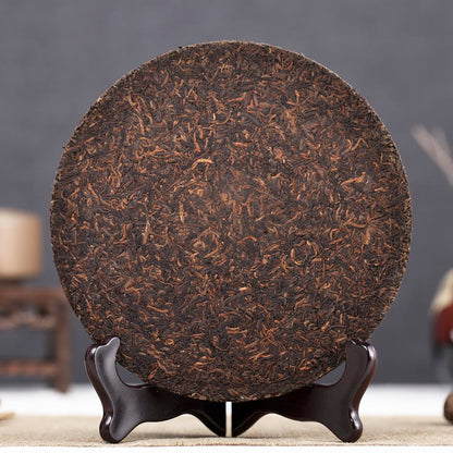 SANRAN Yunnan Puerh Tea Pie,Tea Cake, Premium Aged Fermented Pu-er Tea, Healthy Chinese Drink Beverage with Exquisite Box and Tea Needle Tool, Best Gift for Family, Friends(Ripe/Fermented tea 357g)