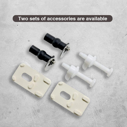 WSSROGY Toilet Seat Elongated with Cover Soft Close, Easy to Install, Plastic, White, Suitable to Elongated or Oval Toilets