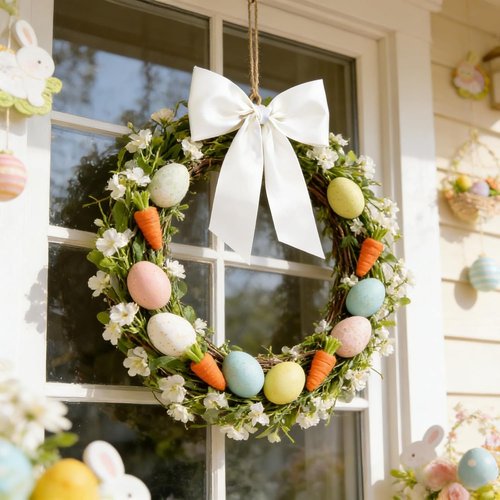 Dream Loom Wreath Sash - 12pcs White Garland Ribbon for Front Door Decor | Xmas & Wedding Decor