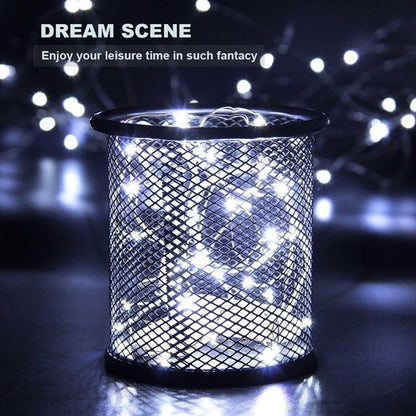 CYLAPEX Fairy String Lights - 6 Pack Cool White LED Firefly Lights | 3.3ft Silvery Copper Wire for Christmas & Party Decor