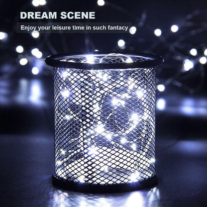 CYLAPEX 12 PCS Fairy Lights - Cool White 3.3FT Silvery Copper Wire | Battery Operated LED String Lights for Weddings & Parties
