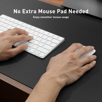 Aothia Desk Pad Protector - Non-Slip Waterproof PU Leather for Office & Home | 23.6" x 13.7", Black