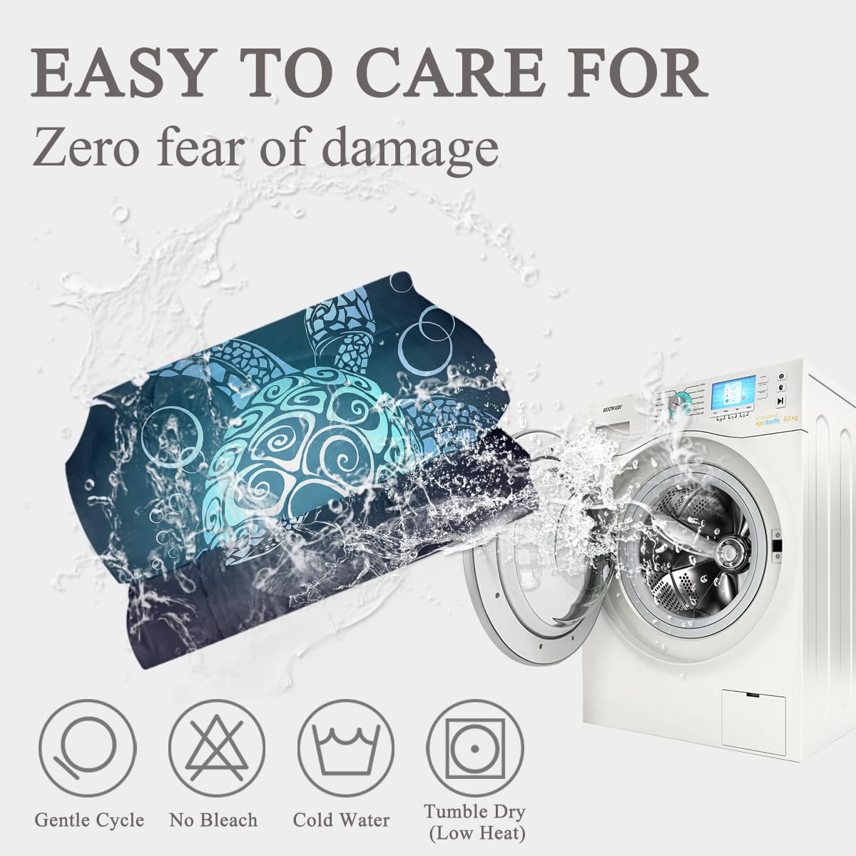 Sleepwish Teal Turquoise Comforter Set King Size for Boys Girls 4 Piece Beach Theme Bedding Set Soft Green Sea Turtle Bed Set