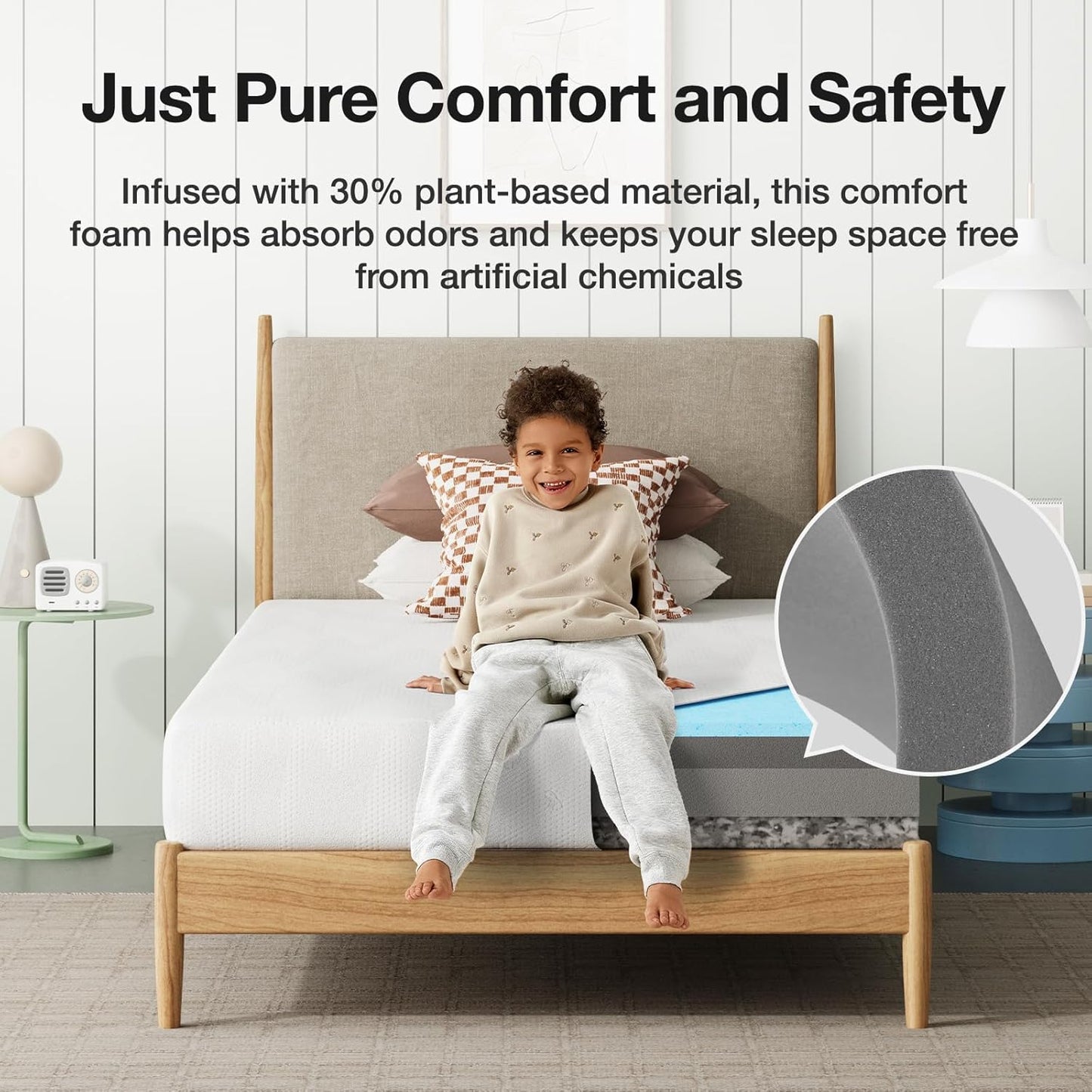 Novilla Twin Bed Mattress - 8 Inch Gel Memory Foam for Cooling Comfort & Pressure Relief | CertiPUR-US Certified, White