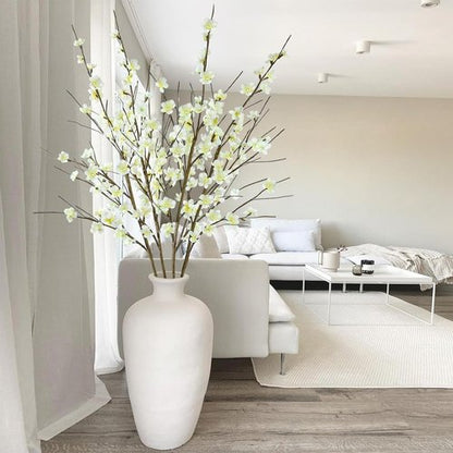 Krissing Cherry Blossom Branches - 39” Tall Artificial White Flowers for Home & Wedding Decor