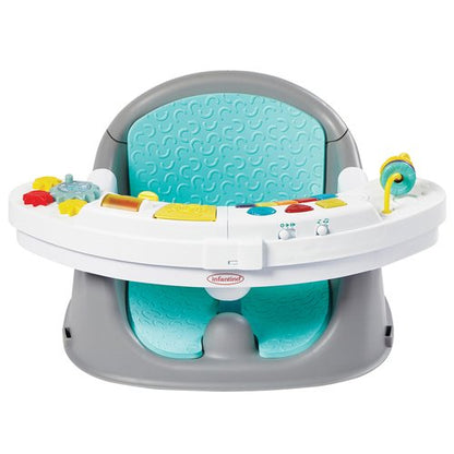 Infantino Music & Lights 3-in-1 Discovery Seat & Booster, Interactive Toddler Seat for Dining Table or Kitchen Chair, Baby Activity Center & Snack Tray, 20 Sounds & Songs, Lightweight Baby Essentials