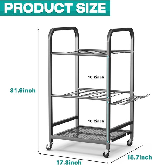EVERHANGER Garden Tool Organizer - Durable Storage Solution for Indoor/Outdoor Use | Yard Tool Stand