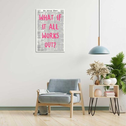 Drimiler Retro Newspaper Poster - Positive Affirming Quote Canvas Wall Art | Minimalist Design 12x18in