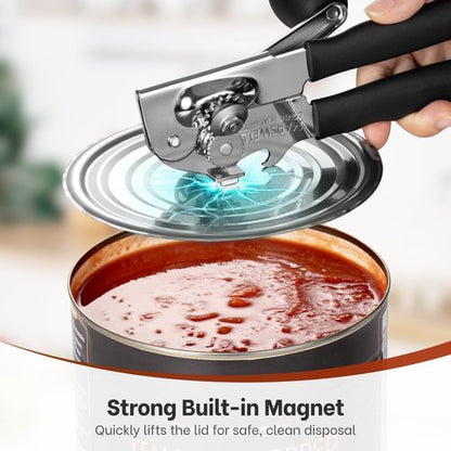 MARSWELL Heavy Duty Can Opener - Extra-Long Handles & Oversized Knob for Easy Cranking | Opens Large #10 Cans