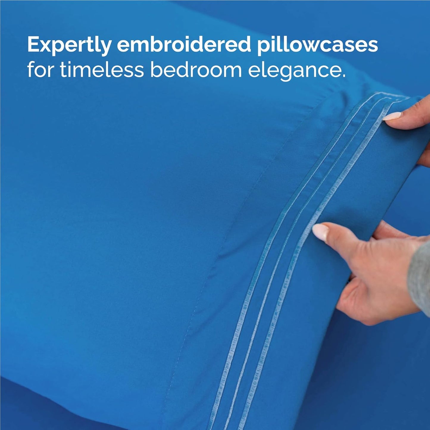 Royal Blue Full Size 4-Piece Sheet Set | Comfy, Breathable & Cooling Hotel Luxury Bedding - Deep Pockets, Soft & Wrinkle-Free