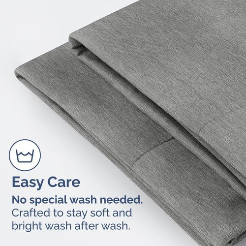 King Pillow Cases by [Brand Name] - Ultra Soft Hotel Quality Covers | Comfy, Cozy & Wrinkle-Free | 4-Piece Set in Heathered Grey