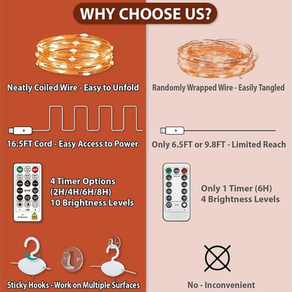 HXWEIYE 300LED Fairy Curtain Lights - 9.8x9.8Ft USB Plug-In with 8 Modes & Remote | Orange, 1 Pack for Bedroom & Wedding Decor