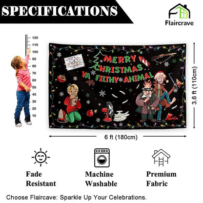 Christmas Backdrop 71×43 Inch - Winter Holiday Photo Background for Parties