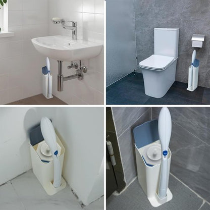 Clorox Toilet Wand Holder - Compatible Design | White & Blue, Includes Wand for Easy Cleaning