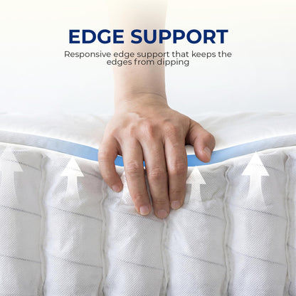 Neo Sleep Full Size Mattress, 12 Inch Hybrid Comfort & Supportive Mattress in a Box, Cooling Gel Memory Foam and Pocket Springs with Pressure Relief, CertiPUR-US Certified, Medium Firm