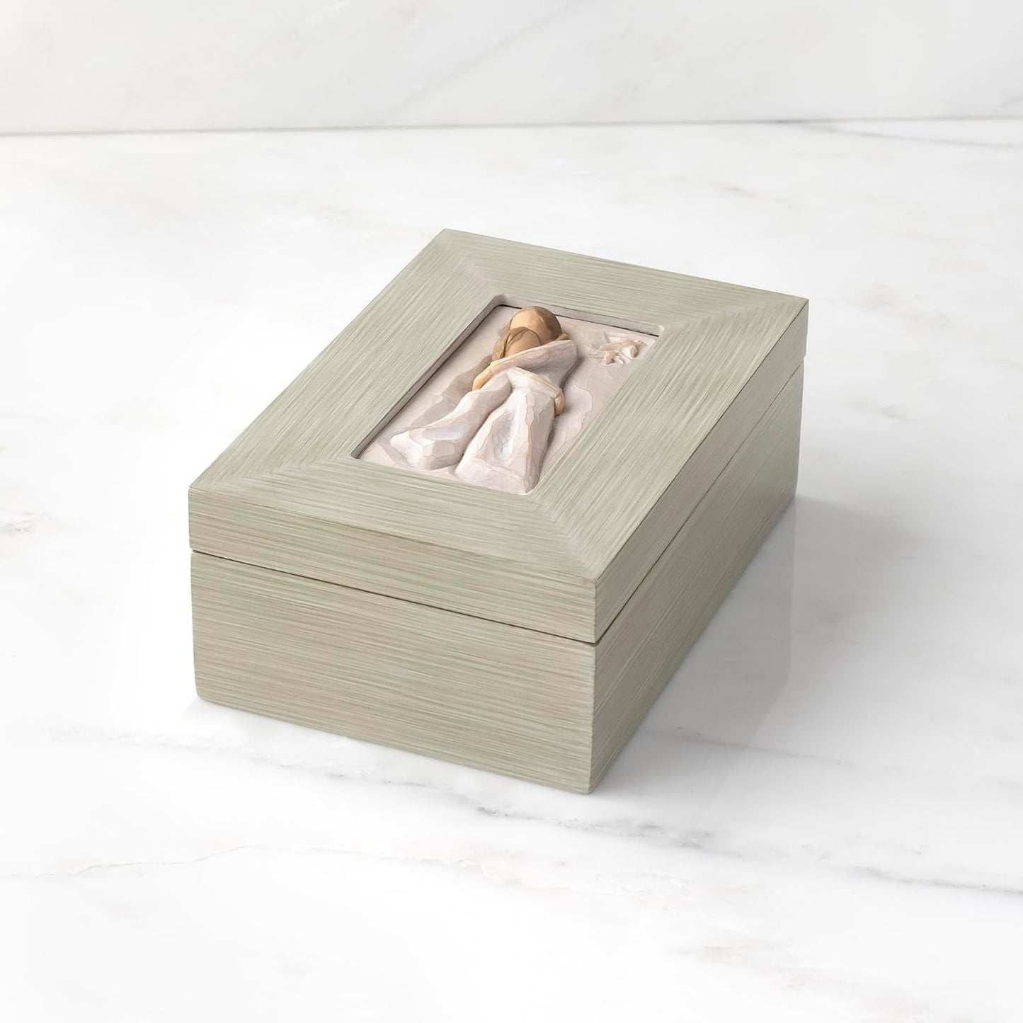 Willow Tree Memory Box - Mother and Daughter Sculpture with Jewelry Storage | Hand-Painted Keepsake