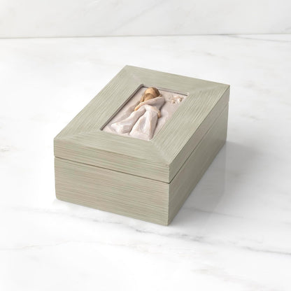 Willow Tree Memory Box - Mother and Daughter Sculpture with Jewelry Storage | Hand-Painted Keepsake