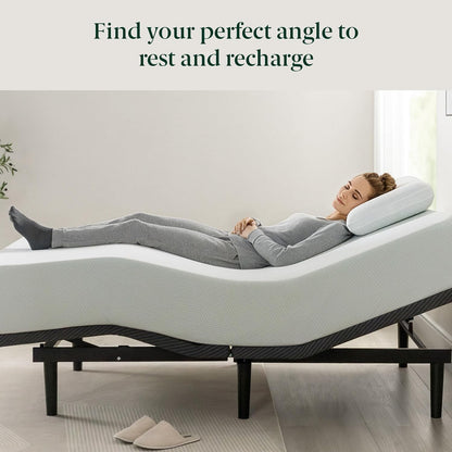 Zinus Nadia Adjustable Bed Frame - Electric Reclining Platform Base with Wireless Remote | Queen Size