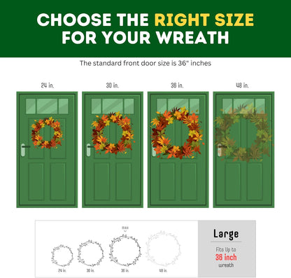 ProPik Christmas Wreath Storage Bag - Waterproof 36" Clear Container for Holiday Wreaths | 2 Pack, Black