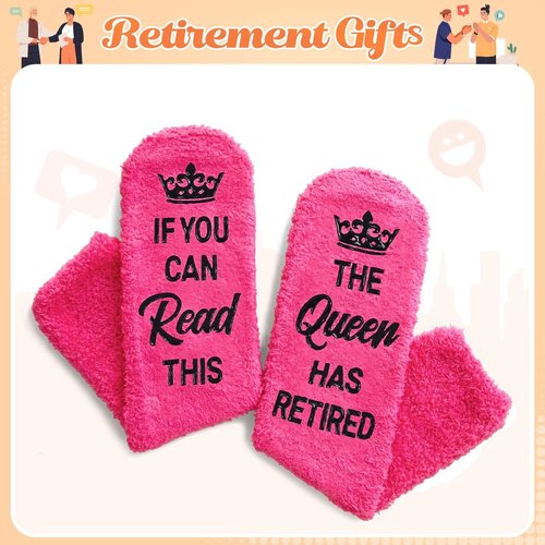HAPPYPOP Retirement Gifts for Women - Retired Socks Friends Neighbors Gifts for Her