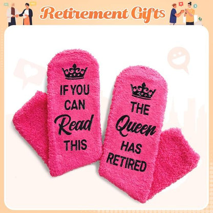 HAPPYPOP Retirement Gifts for Women - Retired Socks Friends Neighbors Gifts for Her