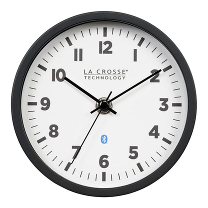 Insta-Set Bluetooth Desk/Wall Clock - 6-Inch, Analog Time Sync with DST