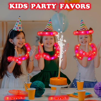 Regine Switzerland Glow Sticks - 12-24 PCS Red Graduation Light Up Bracelets & Necklaces | Perfect Party Favors for Kids