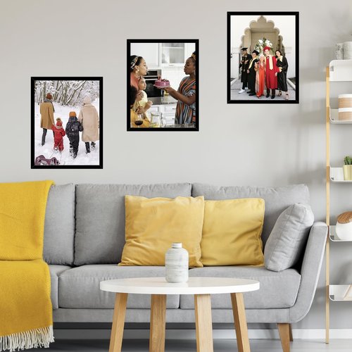 JCJMY 20x27 Picture Frame Black for Puzzles Poster Photo Picture, Horizontal and Vertical Formats for Wall Hanging, 20 x 27 Wall Gallery Poster Photo Puzzles Frame for 20 by 27 Photos Posters,Black
