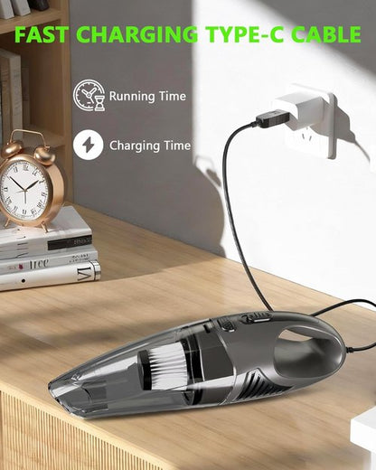 **Skiennix Handheld Vacuum - Cordless 11KPA Strong Suction | 25 Mins Runtime, Lightweight & Rechargeable for Home, Car, Office**