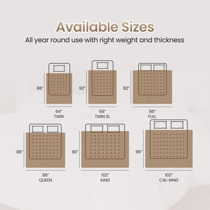 Utopia Bedding Twin Comforter Duvet Insert, Quilted Beige Comforter with Corner Tabs, Box Stitched Down Alternative Comforters Twin Size 64 x 88 inches
