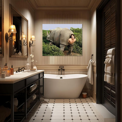 VYPEROCK Funny Canvas Wall Art - Retro Ace Ventura Comedy Poster for Bathroom Decor | 8x10 Inch
